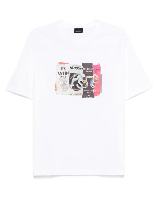 Camiseta con estampado gráfico Paul Smith de hombre de color White