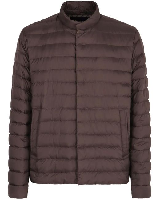 Herno Brown Quilted Jacket for men