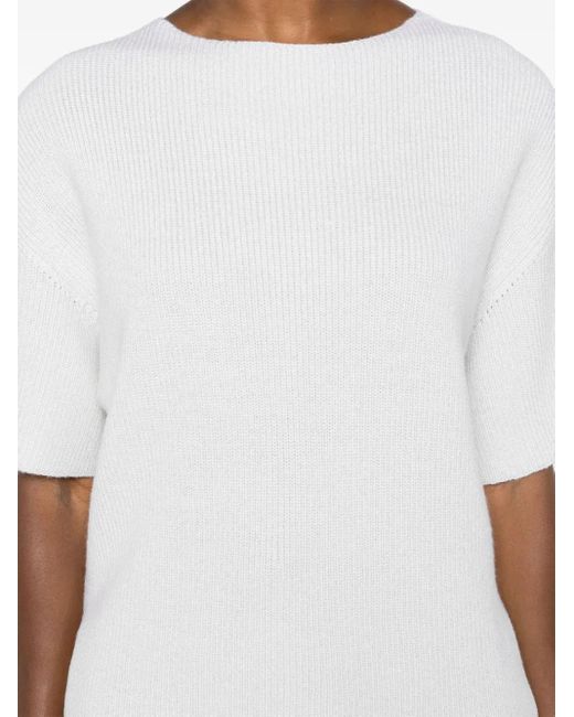 Fabiana Filippi White Lurex-Detail Jumper