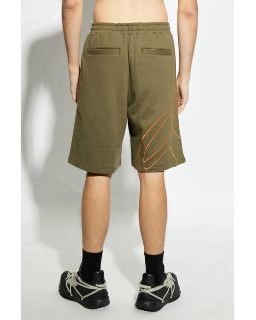 DIESEL Green Casual Shorts for men