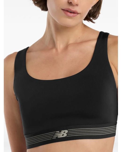 New Balance Black Ac Plush Band Bra