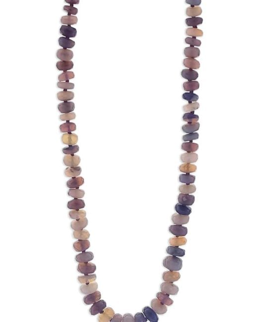 Irene Neuwirth Blue 18K Rose Faceted Opal Necklace