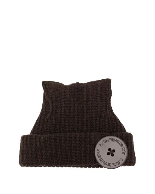 Charles Jeffrey Brown Button-Detail Beanie