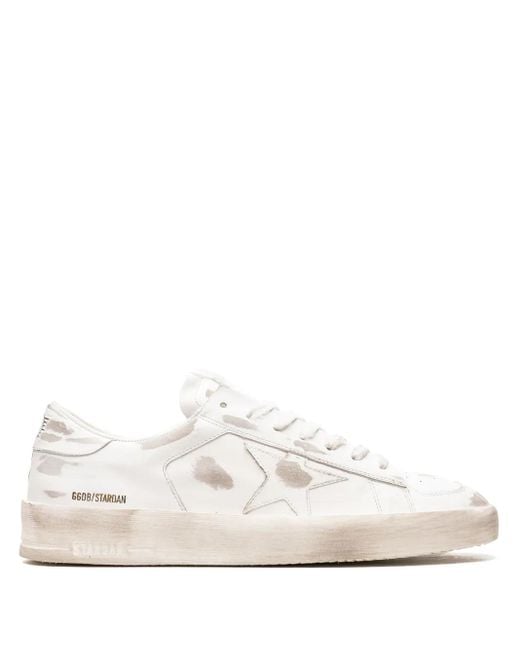 Golden Goose Deluxe Brand White Stardan Leather Sneakers for men