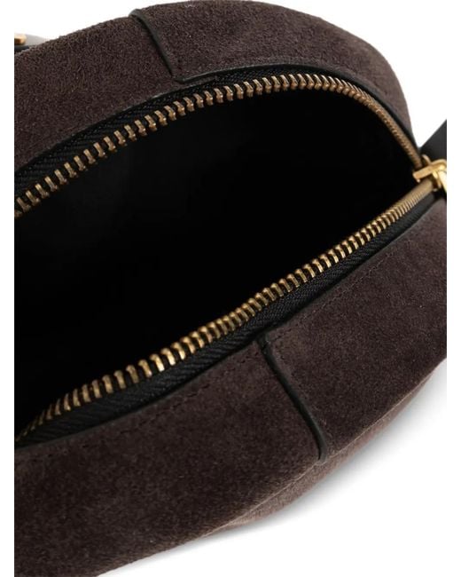 AllSaints Black Rosalie Suede Shoulder Bag