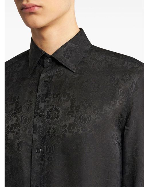 Etro Jacquard-Hemd aus Seide in Black für Herren
