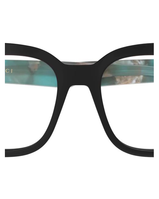 Gucci White Logo Square-Frame Glasses