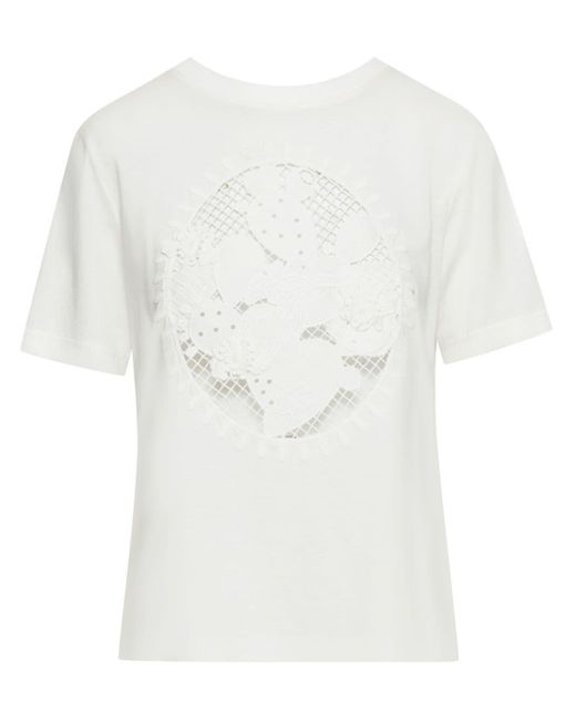 Oscar de la Renta T-shirt Met Print in het White