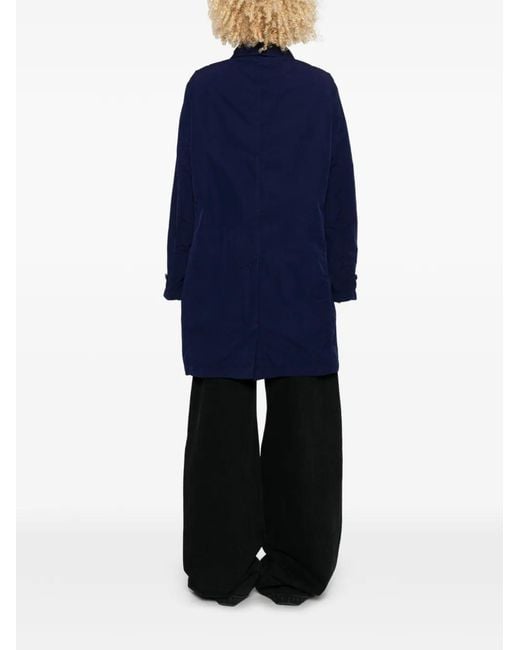 Aspesi Blue Manteau Mi-Long Droit
