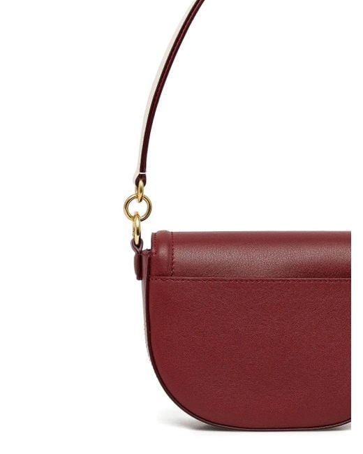 Bally Purple Code Flap Leather Cross Body Bag