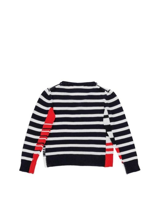 La Fetiche Black Mitzi Striped V-Neck Sweater