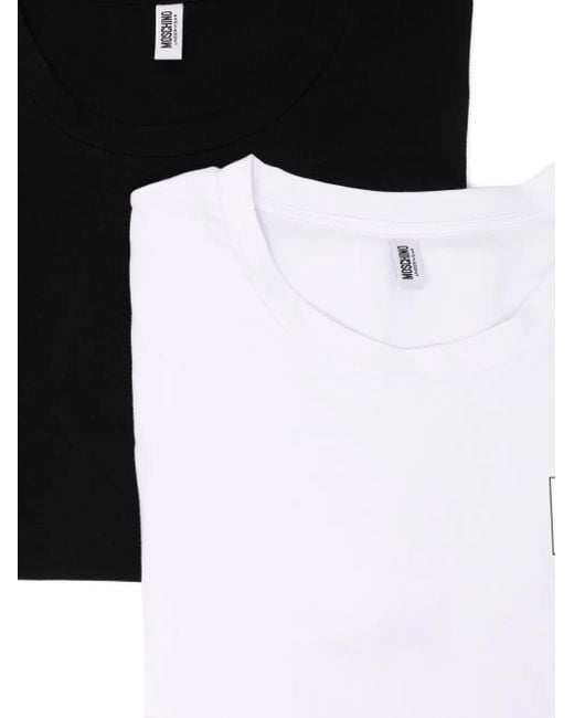 Moschino Black Logo-Printed T-Shirt (Set Of Two) for men