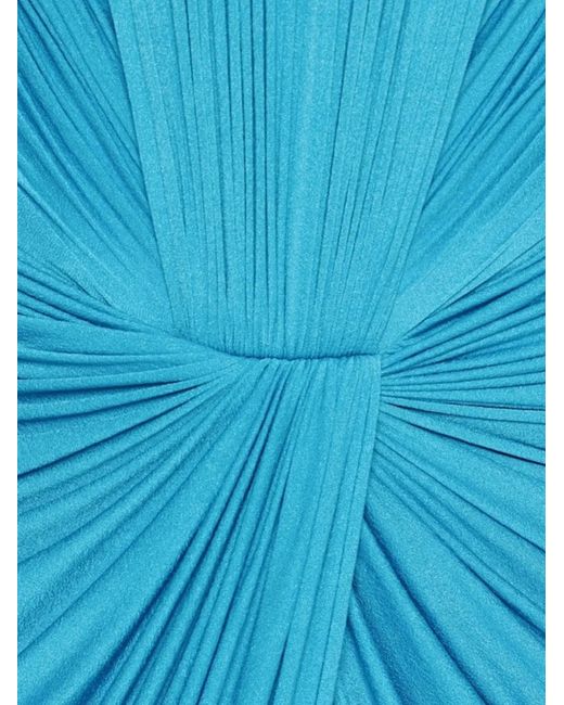 Chats by C.Dam Blue Draped Maxi Dress