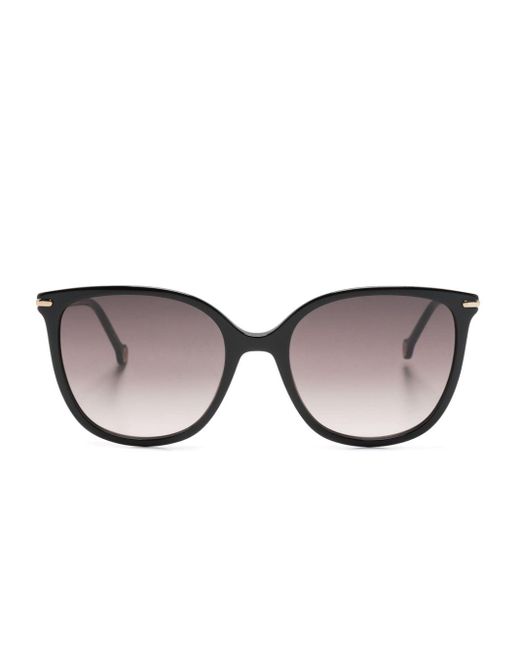 Carolina Herrera Black Cat-eye Frame Sunglasses