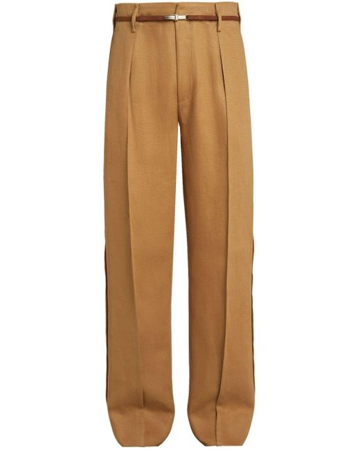 Zegna Natural High-rise Straight-leg Trousers for men