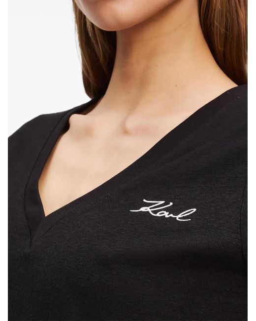 Karl Lagerfeld Black Signature T-Shirt
