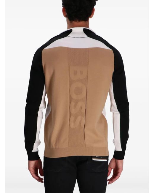 Boss Black Colour-Block Sweatshirt for men