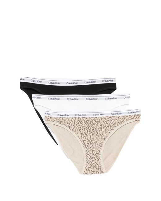 Calvin Klein White Logo-Waistband Briefs (Set Of Three)