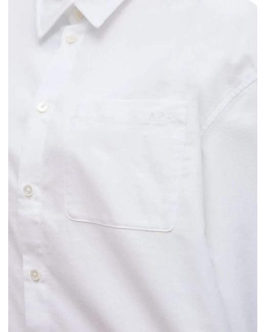 A.P.C. White Button-Down Shirt