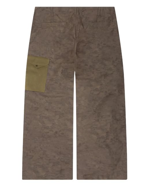 AWAKE NY Brown Patch-Pocket Trousers for men
