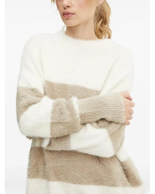 G-Star Natural Striped Round-Neck Sweater