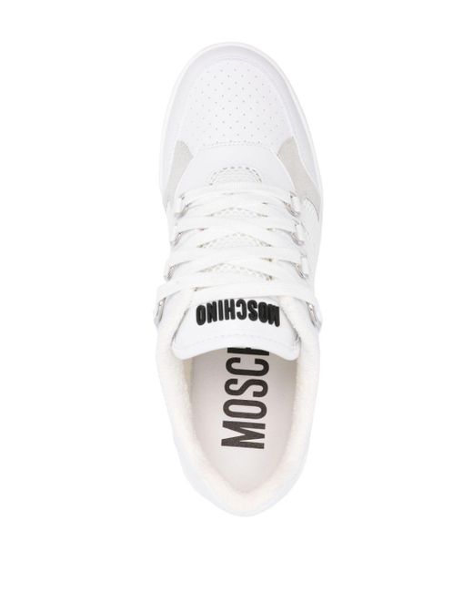 Moschino Sneakers Met Vlak Van Kant in het White voor heren