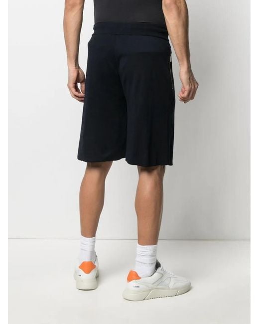 Iceberg Blue Logo Knit Track Shorts for men