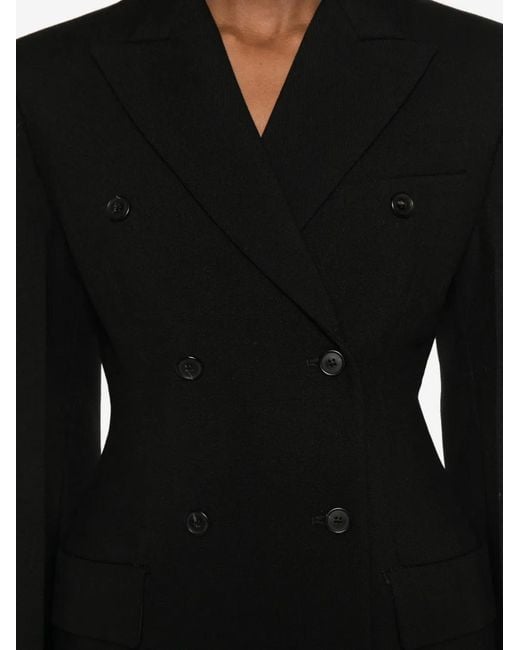 Wardrobe NYC Black Contour Double-Breasted Blazer