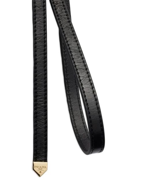 Prada Black Leather Belt
