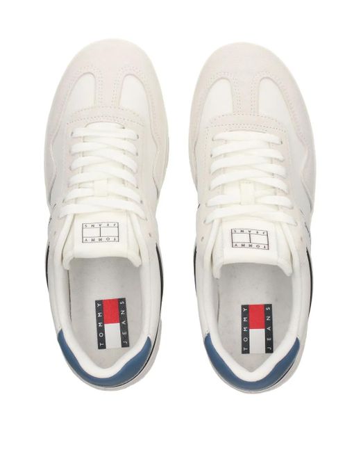 Tommy Hilfiger White Logo-Print Sneakers for men