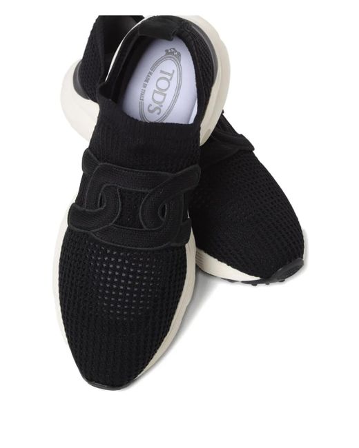 Tod's Black Sneakers Mit Ketten-Patch