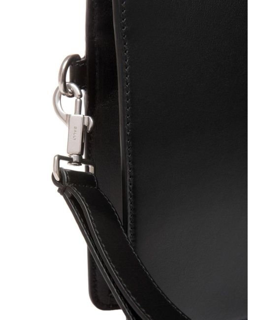 Bally Black Logo-debossed Leather Clutch Bag for men
