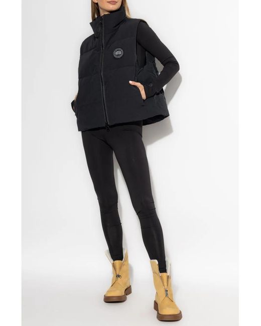 Canada Goose Black Hooded Down Quilted Gilet