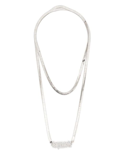 Collier À Logo DSquared² pour homme en coloris White