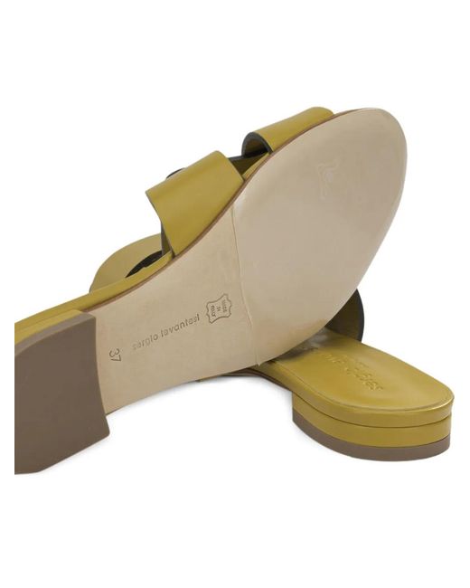 Sergio Levantesi Metallic Aria Interwoven Leather Sandals