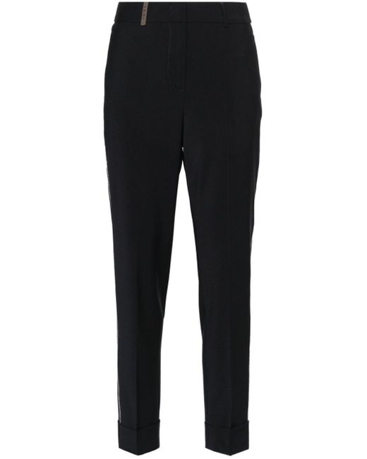 Pantalones ajustados con cadena Monili Peserico de color Black
