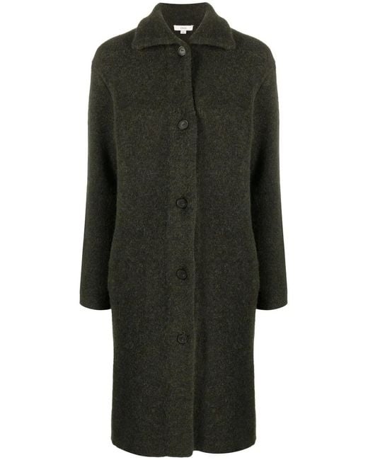 Vince Black Single-Breasted Cardigan Coat