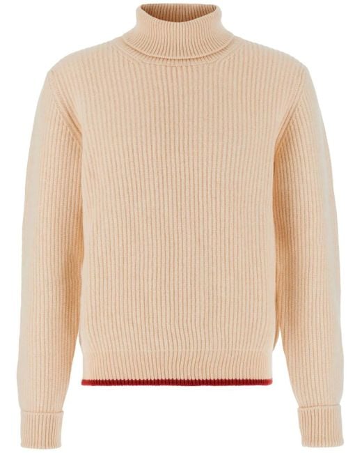 Fay Natural Roll-Neck Jumper for men