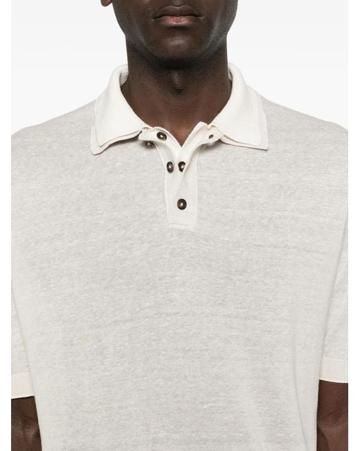 Polo Con Botones Eleventy de hombre de color White