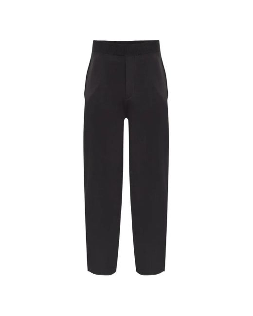 Emporio Armani Black Loose Fit Trousers for men