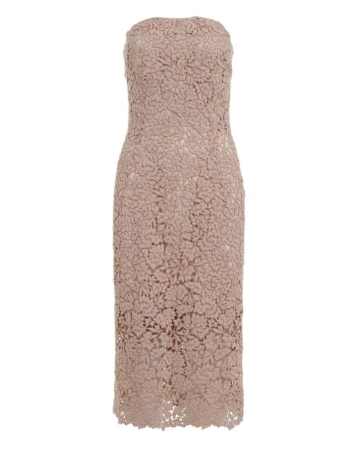 Robe-Bustier À Fleurs En Dentelle Ermanno Scervino en coloris Natural