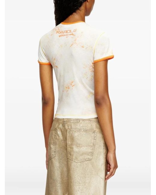 DIESEL White X Karol G L_Tina 4Eva Floral-Print T-Shirt