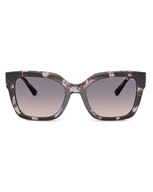 Vogue Eyewear Brown Geometric-Frame Sunglasses