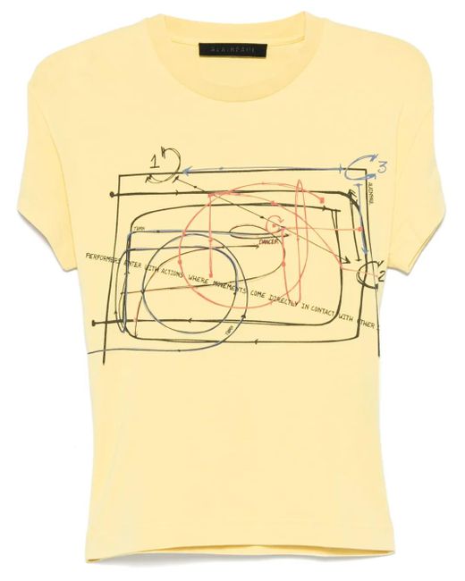 ALAINPAUL プリント Tシャツ Yellow
