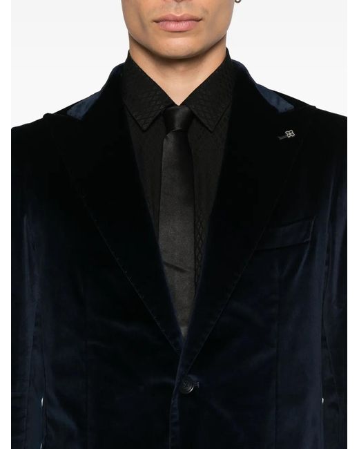 Tagliatore Black Velvet Blazer for men
