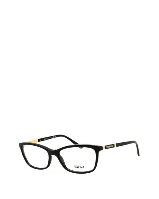 Versace Black Rectangular-Frame Glasses