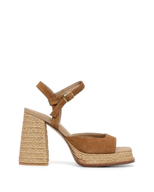 Souliers Martinez Brown Sandales Gracia À Plateforme