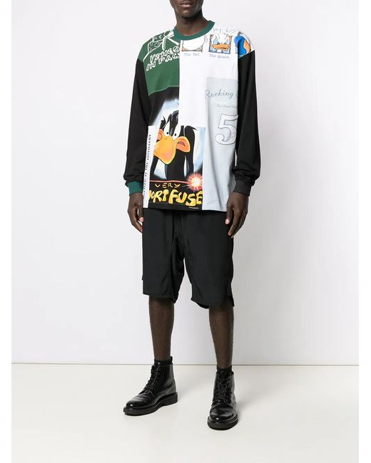 Amen Black Patchwork Pullover for men