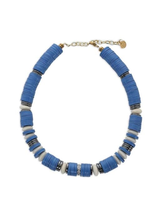 Hijas de Puka Blue Rondelle Necklace