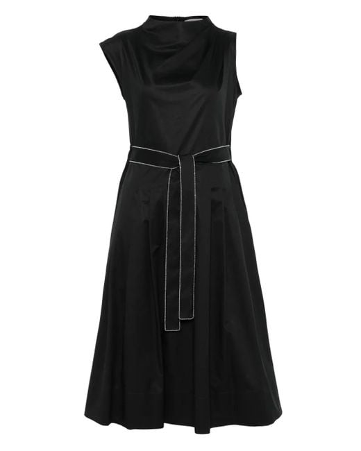 Peserico ベルテッド ドレス Black